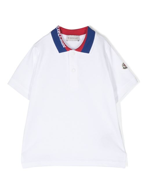 Polo bianca maniche corte MONCLER KIDS | I19548A000098496W002